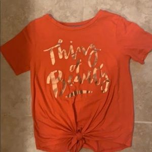 Old Navy tie front shirt sleeve shirt size 8